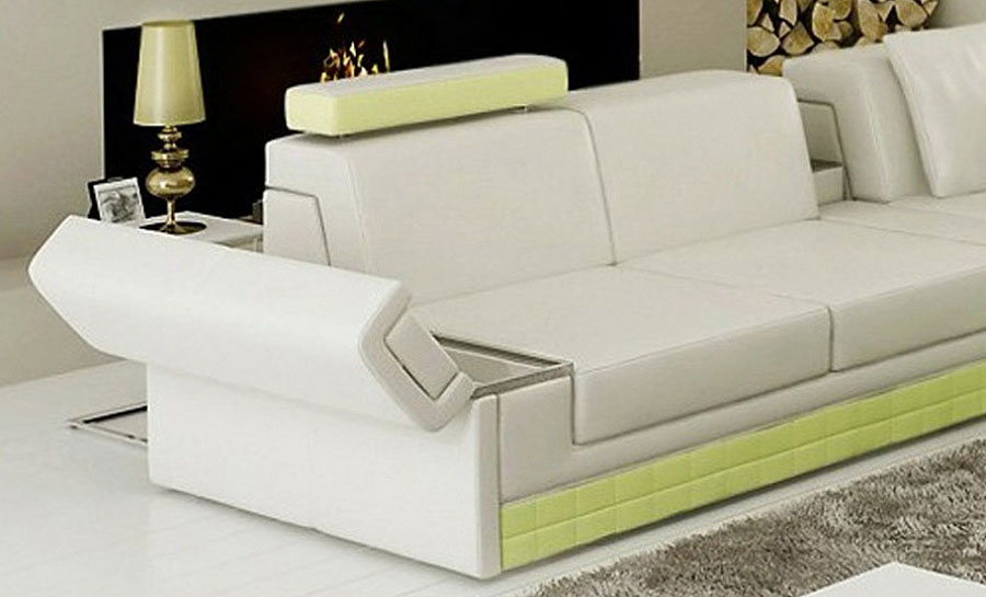 Yarra Leather Sofa Lounge Set